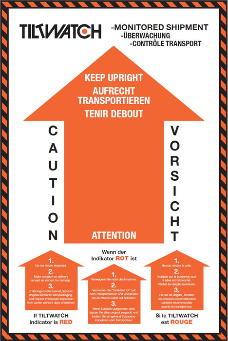Tiltwatch companion label, A5 formaat, 3-talig (100 stuks)