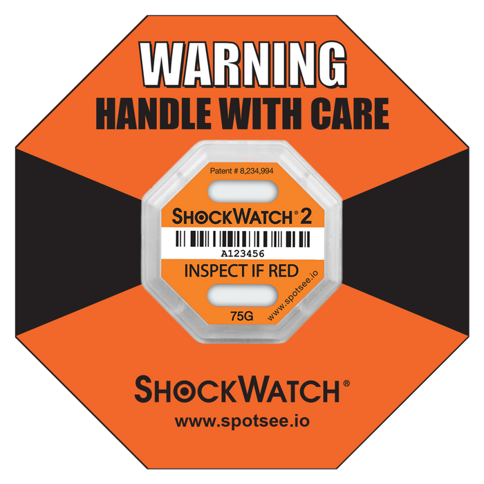 75G ShockWatch2 Indicator, serialized, incl. framing label