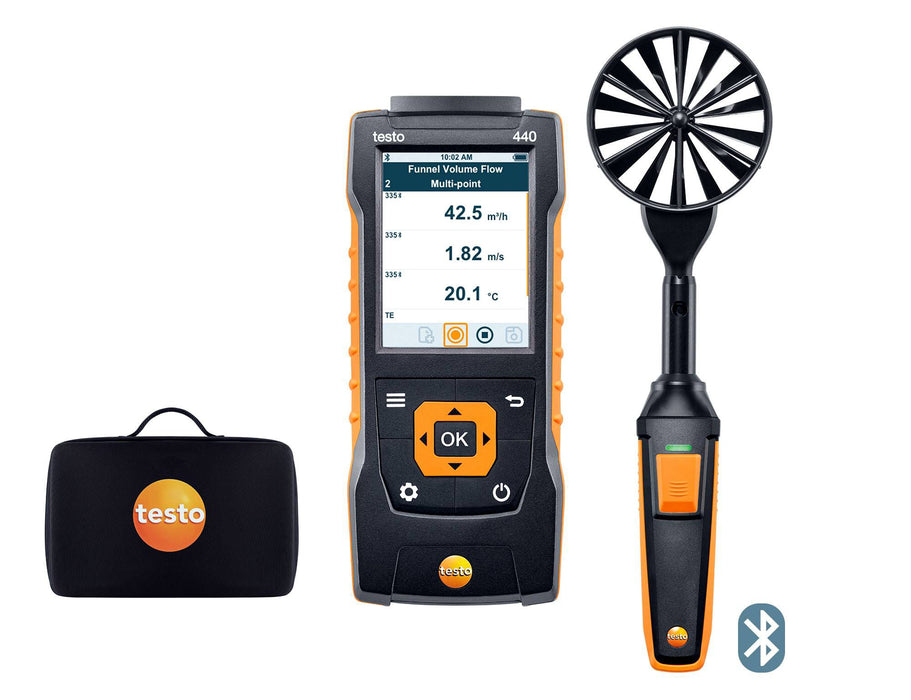 Testo 440 100 mm vleugelrad-set met Bluetooth