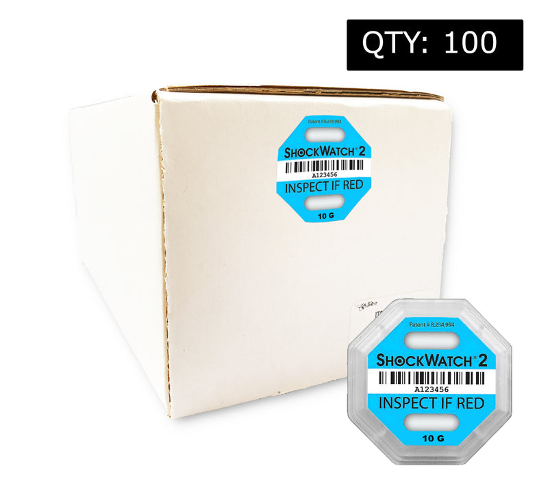 10G ShockWatch2 Indicator, serialized, incl. framing label
