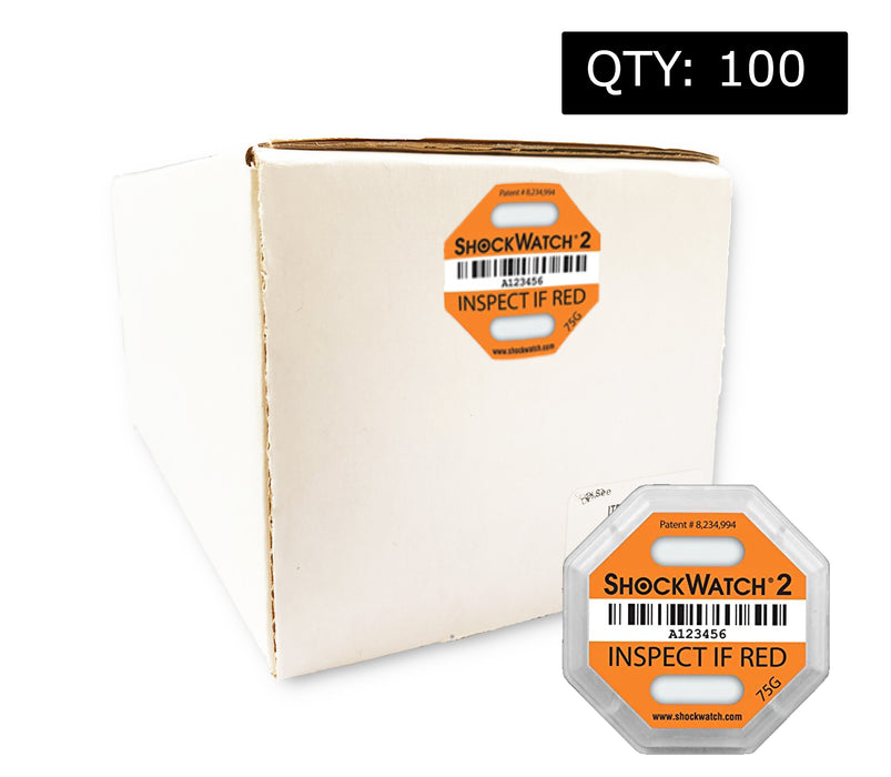 75G ShockWatch2 Indicator, serialized, incl. framing label
