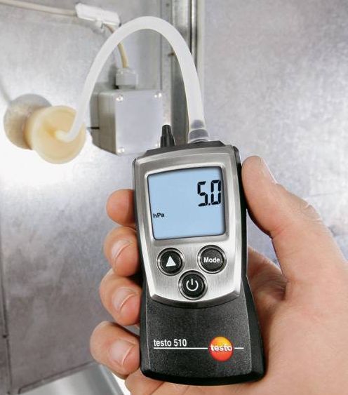 Testo 510 drukmeter set, incl. slangen set, beschermhoes