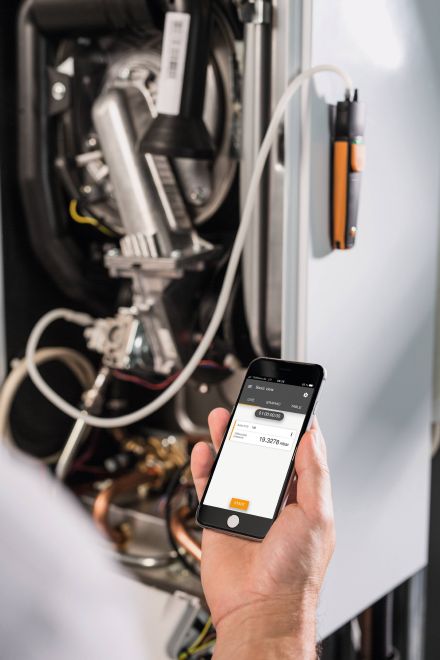 Testo 510 i - Bluetooth drukverschilmeter werkend op Smartphone