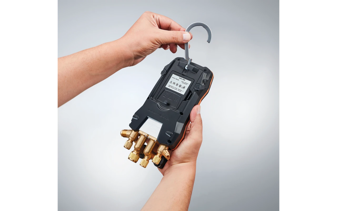 Smart vacuüm-set testo 558s - Slimme digitale manifold met draadloze temperatuur- en vacuümsondes en set van 4 vulslangen