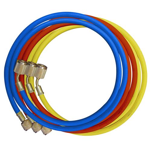 slangenset (3 stuks) Mastercool L=150 cm Blauw/Geel/Rood