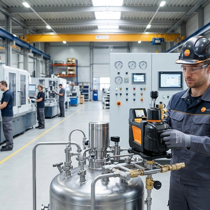 Testo 565i Ex ATEX Vacuümpomp 7 CFM (198 l/min) – Professioneel Vacumeren voor Koeltechniek en Warmtepompinstallaties