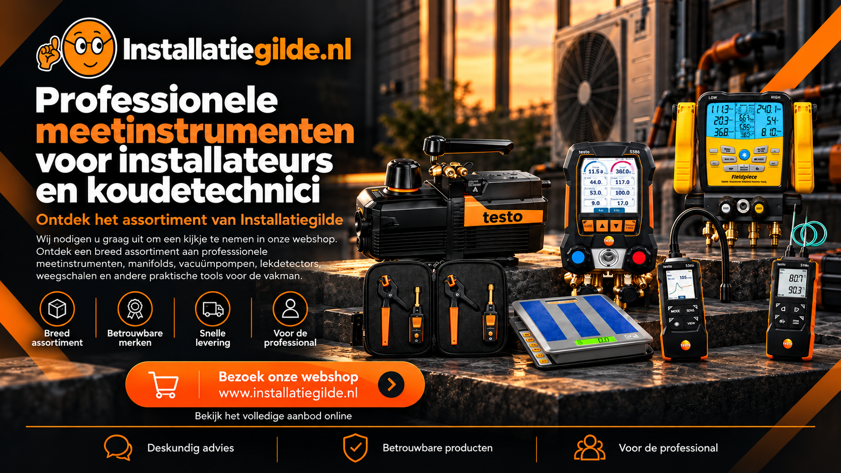 Professionele meetinstrumenten voor HVAC, BRL100 en koudetechniek | Installatiegilde.nl