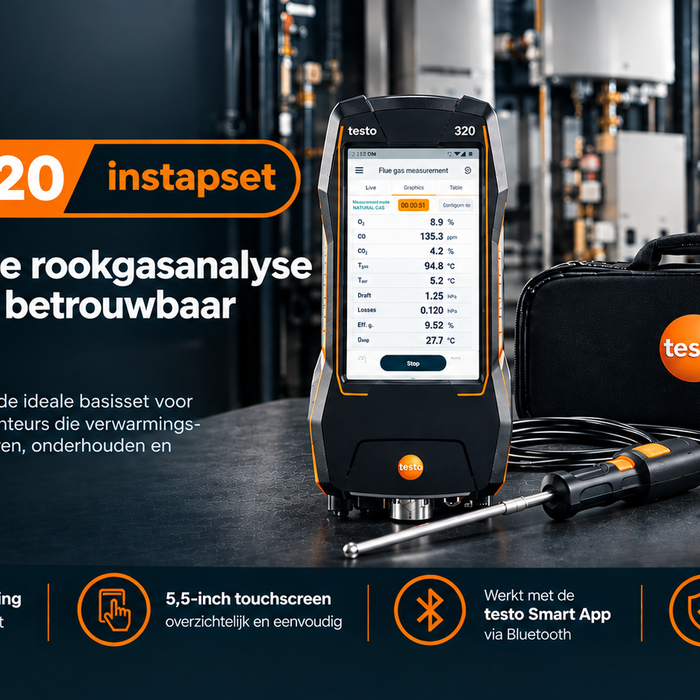 Testo 320 instapset  – Professionele rookgasanalyse voor sneller en efficiënter werken