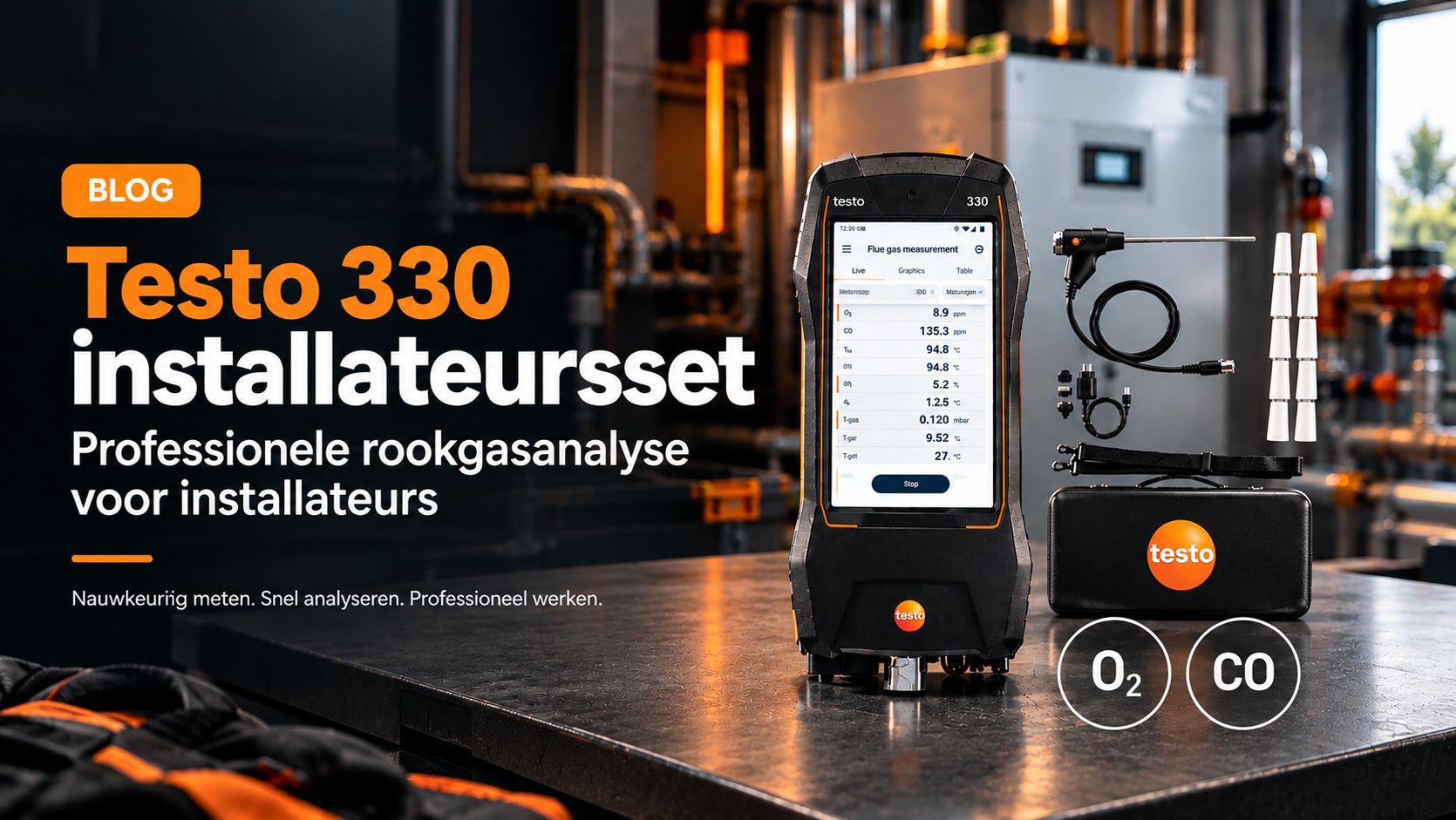 Testo 330 LL installateursset – Professionele rookgasanalyse voor nauwkeurige en betrouwbare metingen