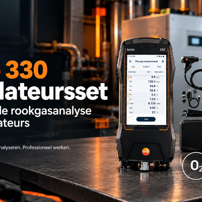 Testo 330 LL installateursset – Professionele rookgasanalyse voor nauwkeurige en betrouwbare metingen