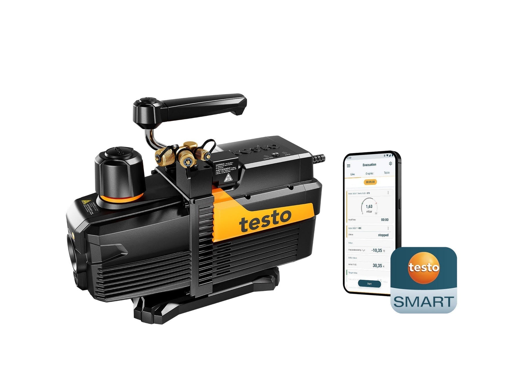 Koop nu testo 565i - Slimme vacuümpomp voor geautomatiseerd vacumeren met geïntegreerde standtijd-test, 7 CFM (198 l/min)