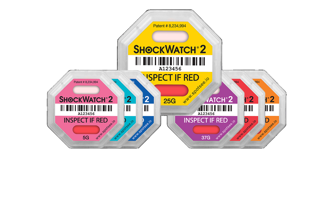 15G ShockWatch2 Indicator, serialized, incl. framing label