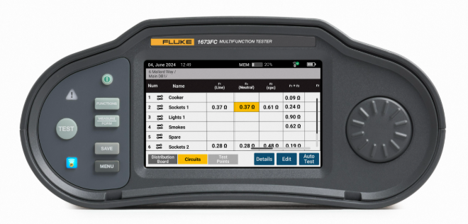 Fluke 1673FC installatietester