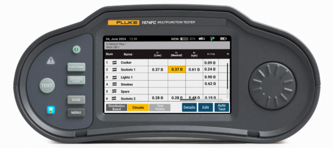 Fluke 1674FC installatietester