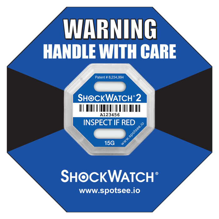 15G ShockWatch2 Indicator, serialized, incl. framing label