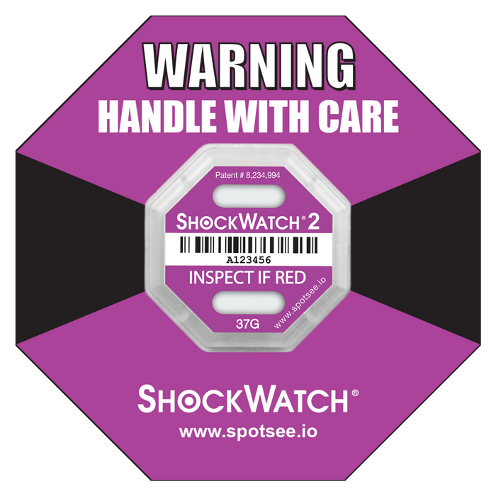 37G ShockWatch2 Indicator, serialized, incl. framing label