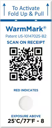 WarmMark QR tijd temperatuur indicator 25°C