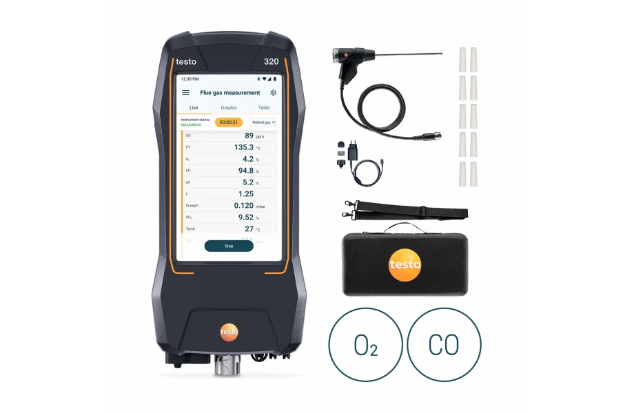 Testo 330 LL Installateursset – Professionele Rookgasanalyse met Hoge CO-capaciteit