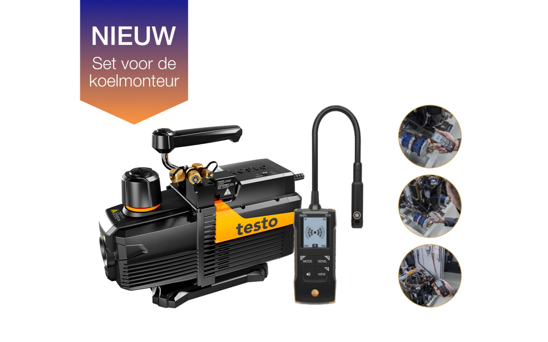Testo 514 + Testo 565i 198L - Ultieme set voor de koelmonteur